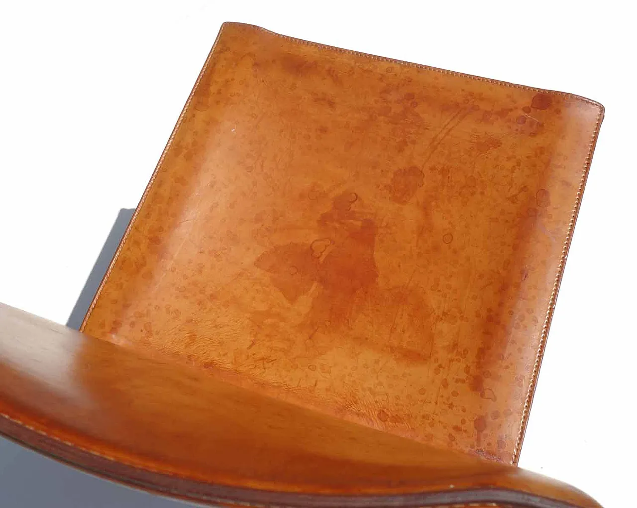 Cognac leather chair, 1970s 7