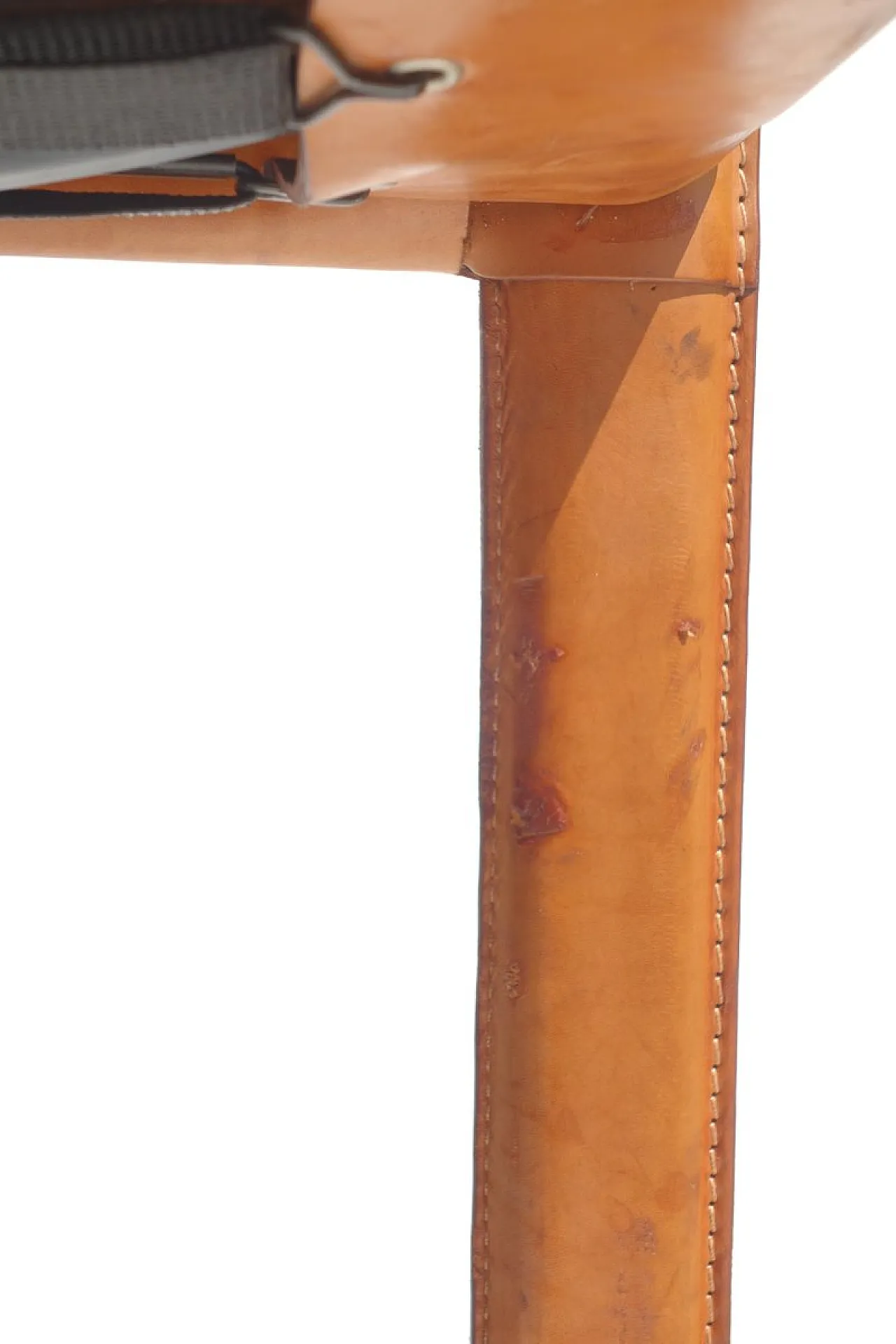 Cognac leather chair, 1970s 9