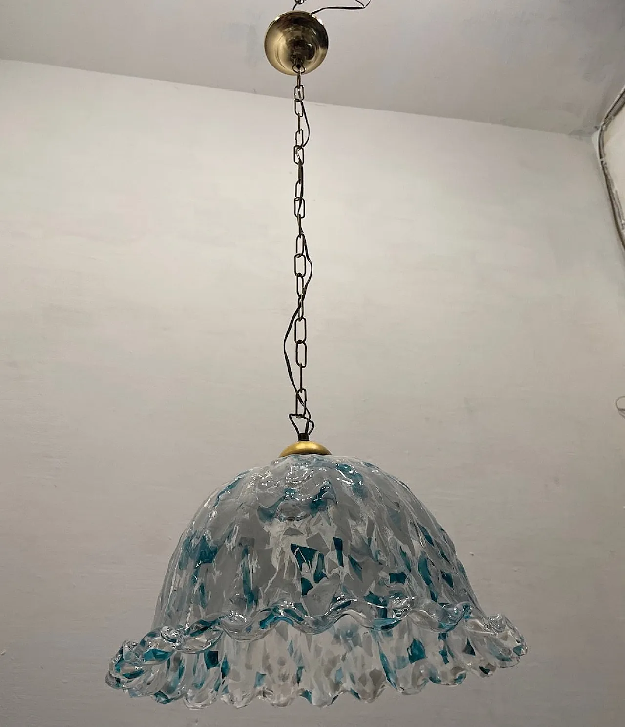 Blue Murano Glass Light Pendant, 1970s 2