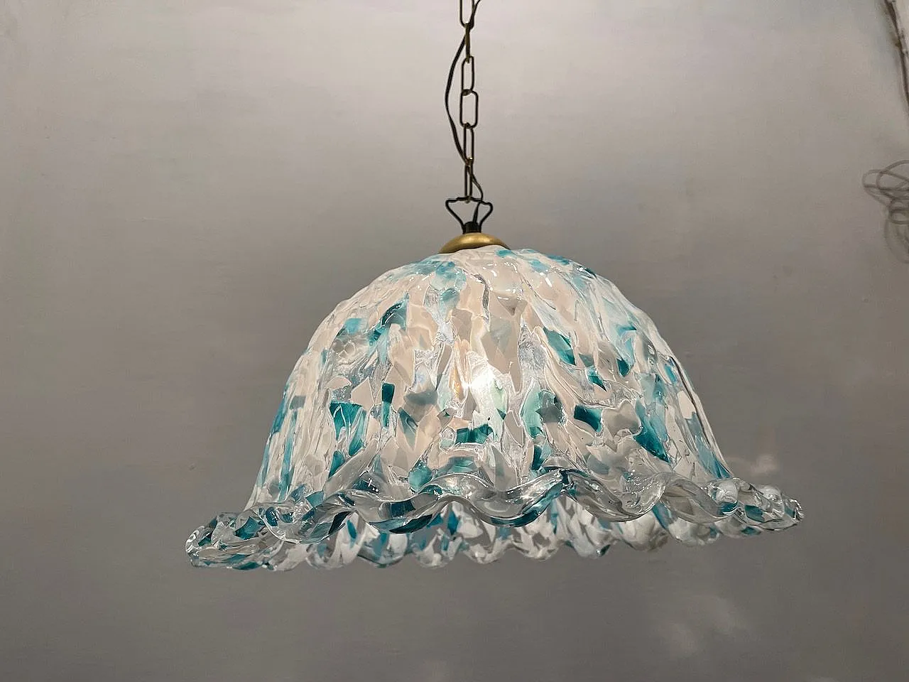 Blue Murano Glass Light Pendant, 1970s 4