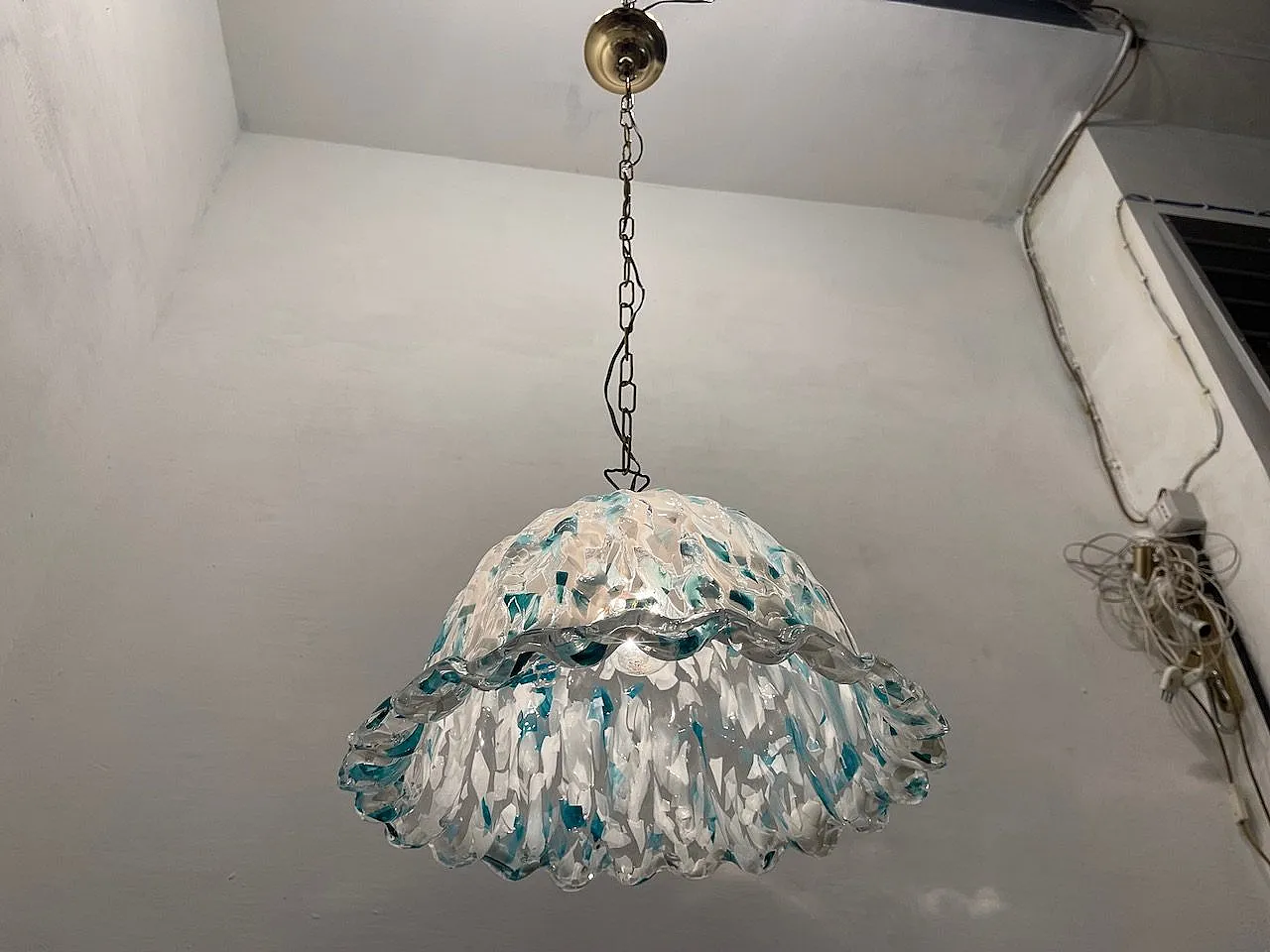 Blue Murano Glass Light Pendant, 1970s 5