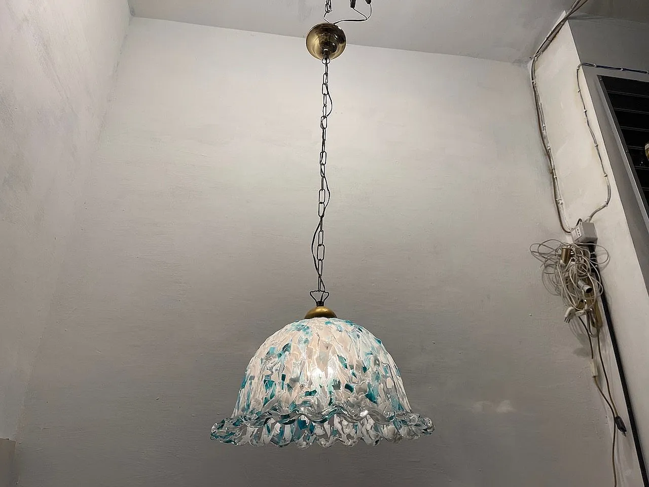 Blue Murano Glass Light Pendant, 1970s 7