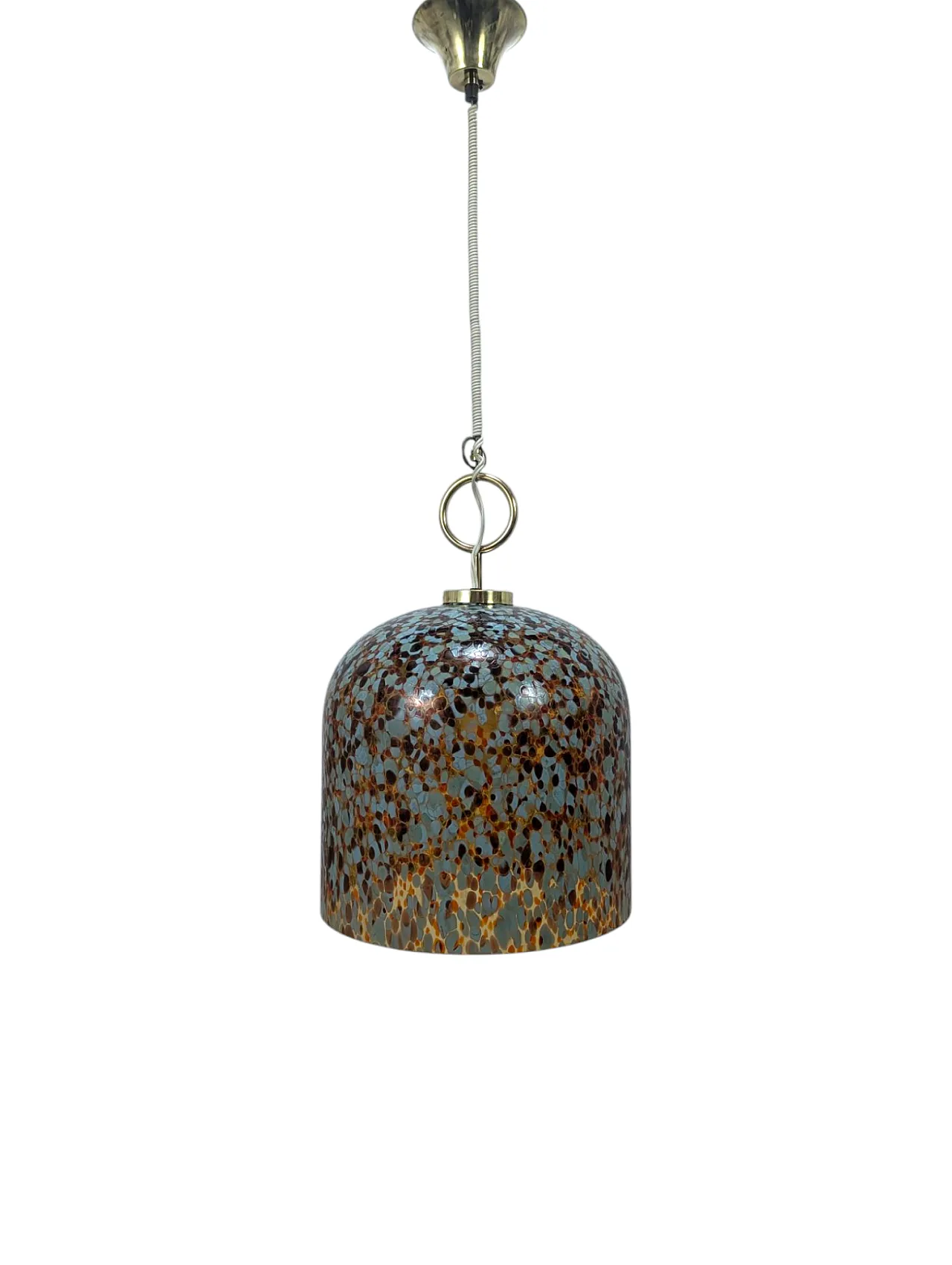 Lampadario a murrine stile Aulenti in vetro di Murano, anni '70 1