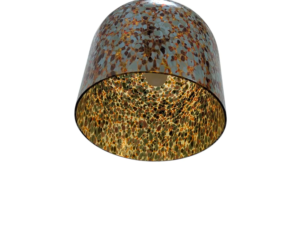 Lampadario a murrine stile Aulenti in vetro di Murano, anni '70 2