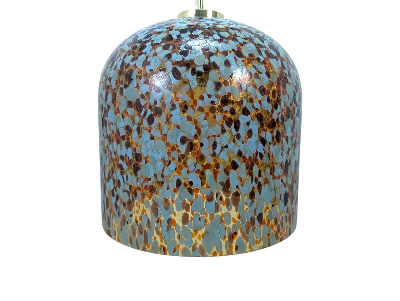 Lampadario a murrine stile Aulenti in vetro di Murano, anni '70 3