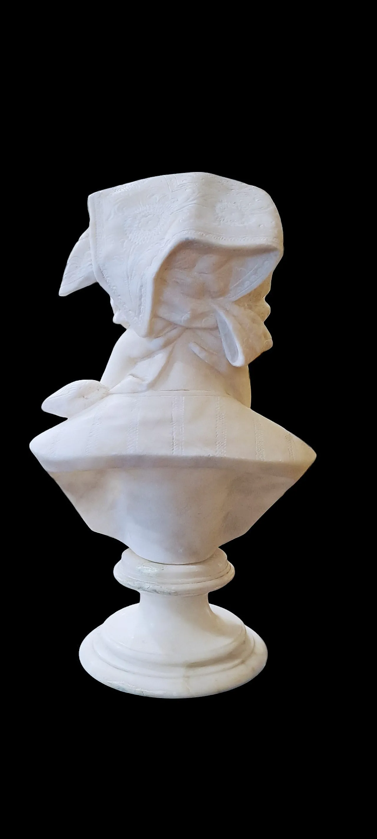 Amore materno, scultura in alabastro, Emilio Fiaschi (1858 - 1941) 3