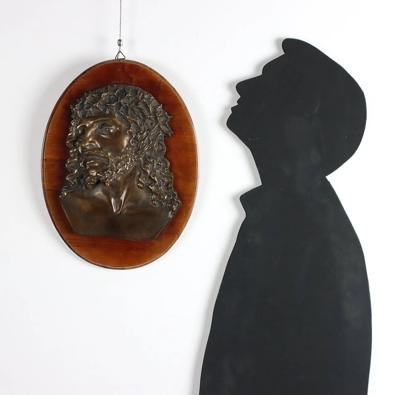 Volto di Cristo Sofferente, scultura in bronzo, '900 2