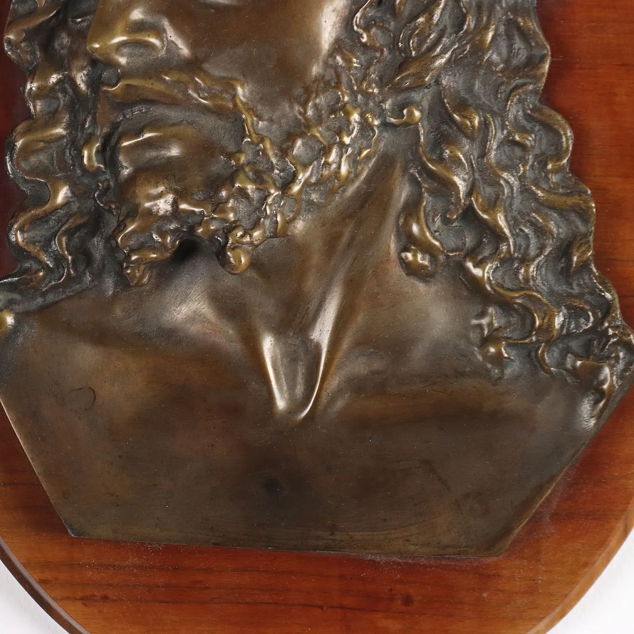 Volto di Cristo Sofferente, scultura in bronzo, '900 5
