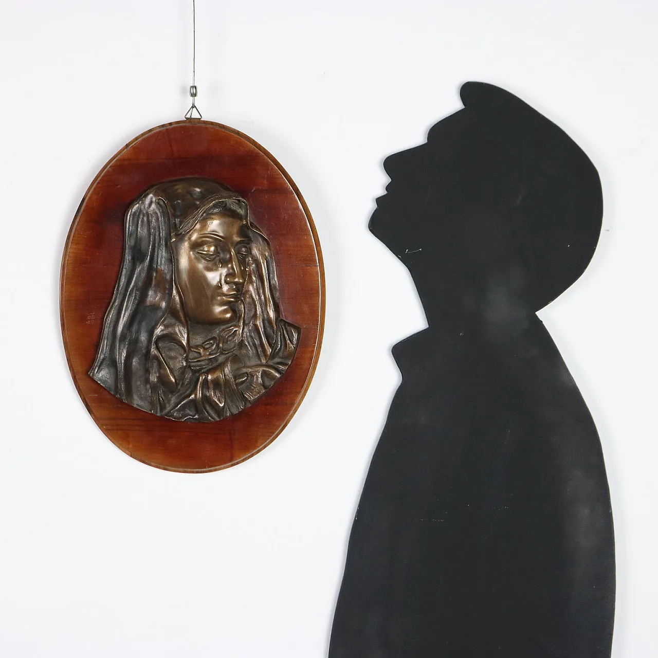 Volto di Maria Sofferente, scultura in bronzo, '900 2