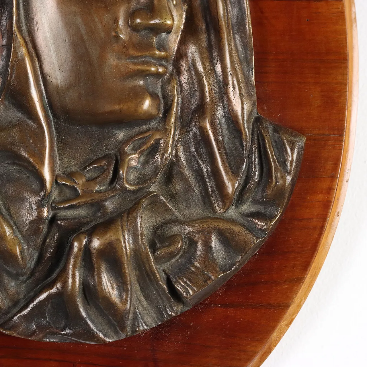 Volto di Maria Sofferente, scultura in bronzo, '900 4