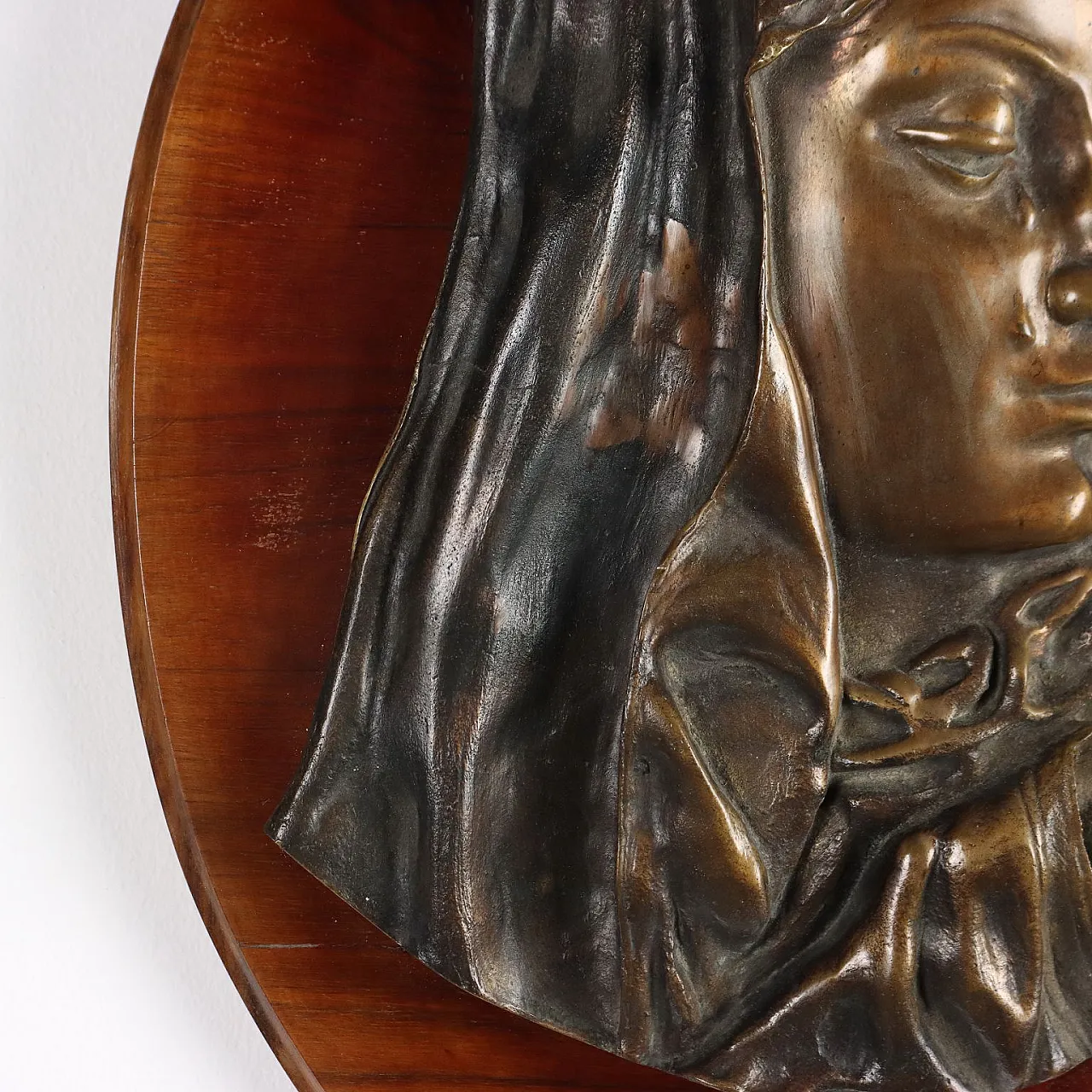 Volto di Maria Sofferente, scultura in bronzo, '900 5