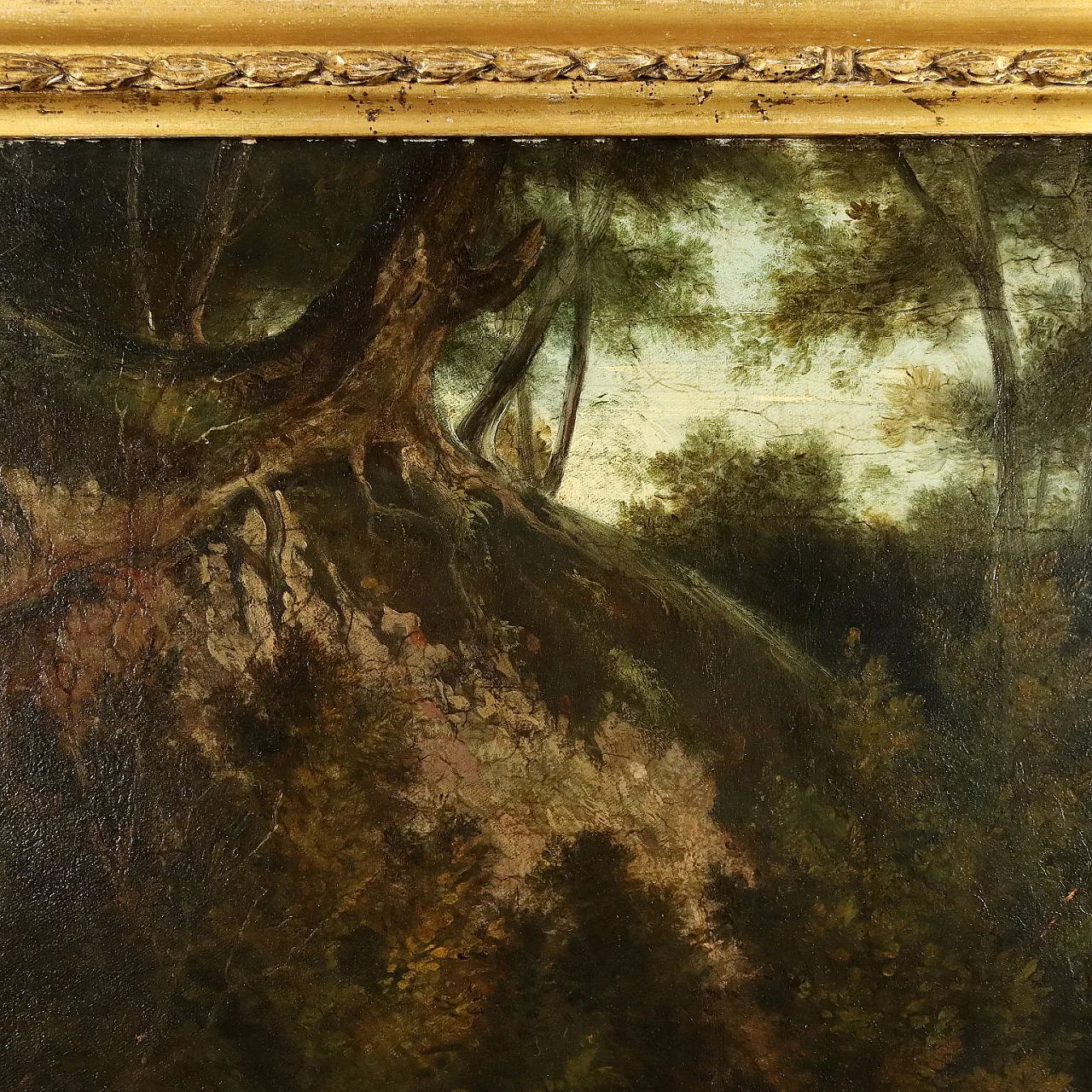 Scene of resting in the woods, oil on canvas, 19th century 7