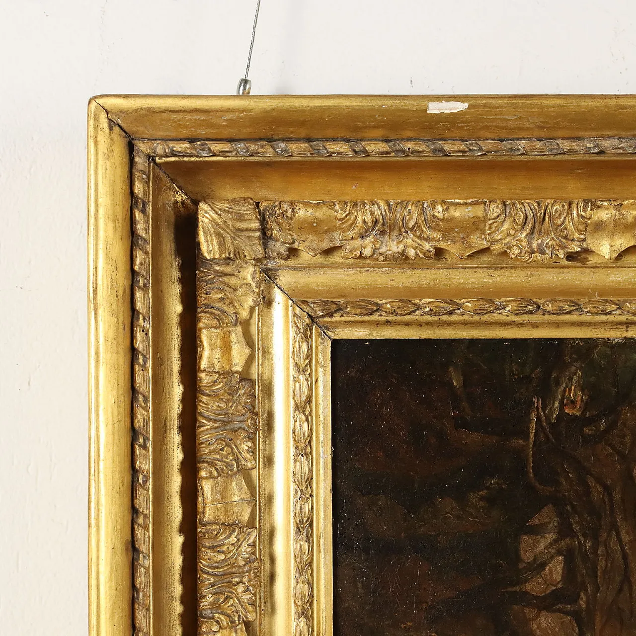 Scene of resting in the woods, oil on canvas, 19th century 8