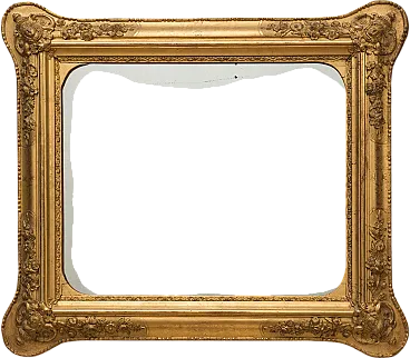 Specchiera Napoleone III Francese in legno dorato e intagliato, '800