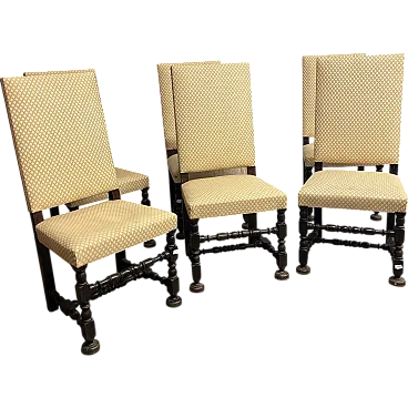 6 sedie a rocchetto, fine '800