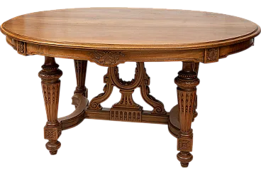 Table Napoleon III French in solid walnut, 19th century
