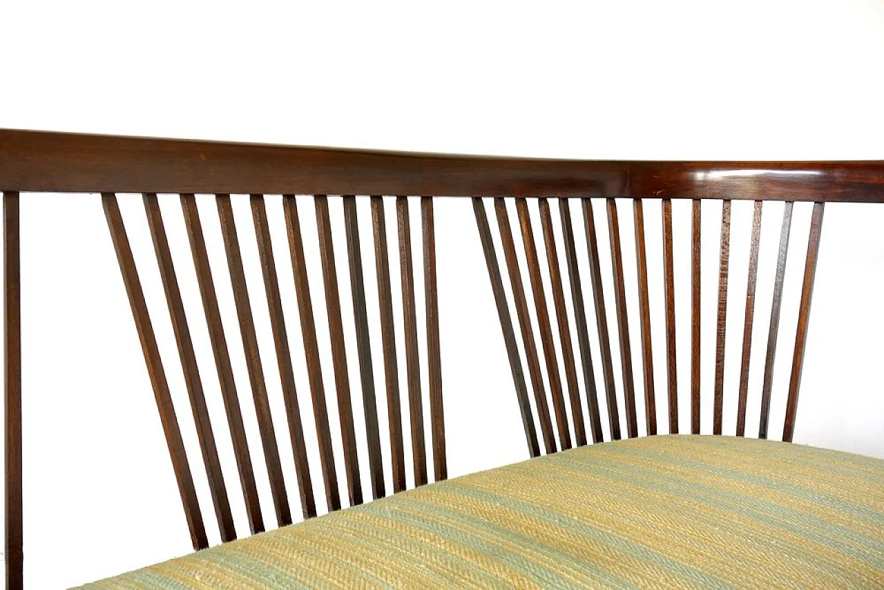 Panca Secessionista Art Noveau in legno, inizio XX secolo 7