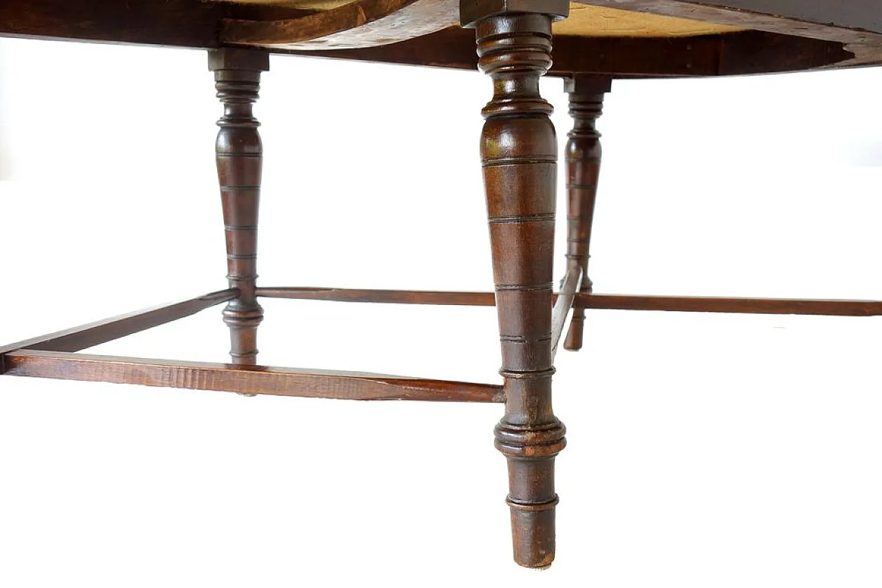 Panca Secessionista Art Noveau in legno, inizio XX secolo 8