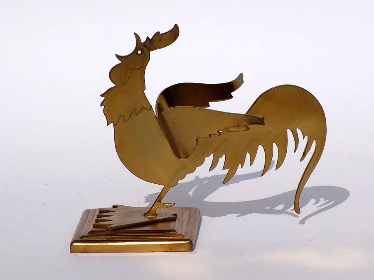 Scultura Argentiere Gallo futurista di Guido Galbiati, anni '30 1