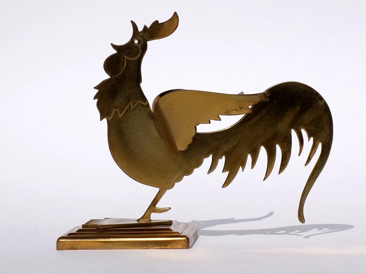 Scultura Argentiere Gallo futurista di Guido Galbiati, anni '30 2