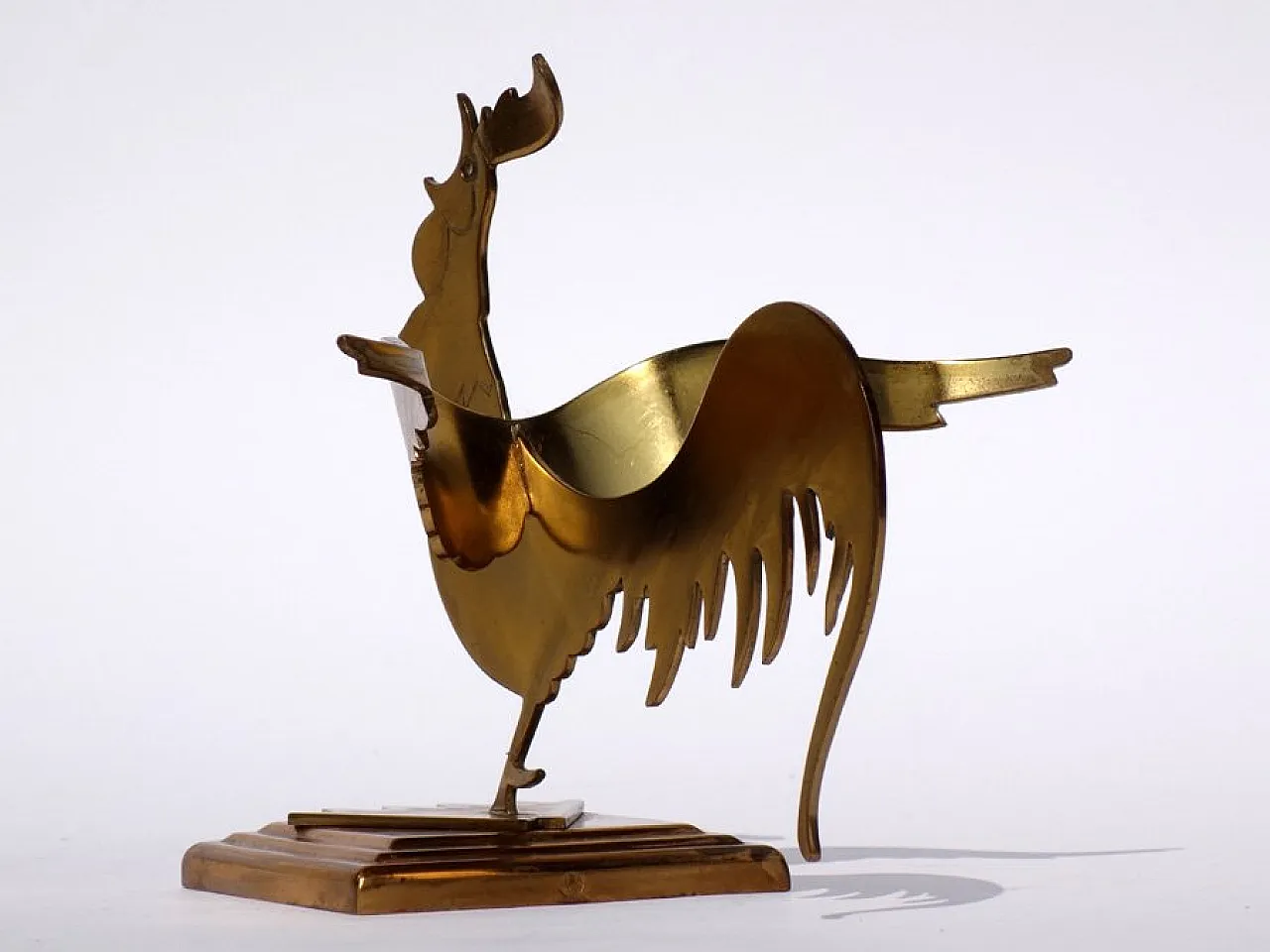 Scultura Argentiere Gallo futurista di Guido Galbiati, anni '30 3