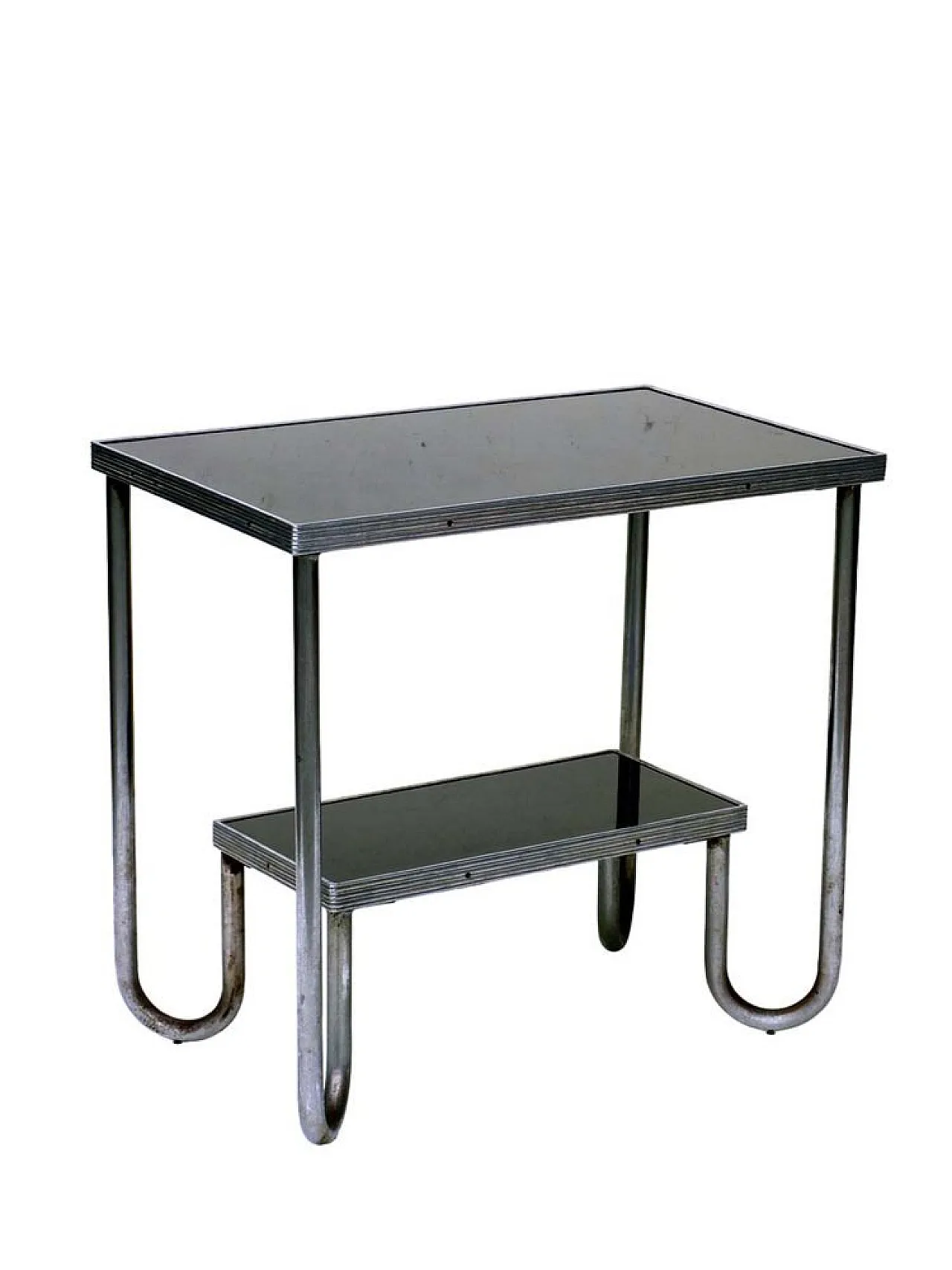 Rationalist Bauhaus coffee table in tubular metal, 1920s 1