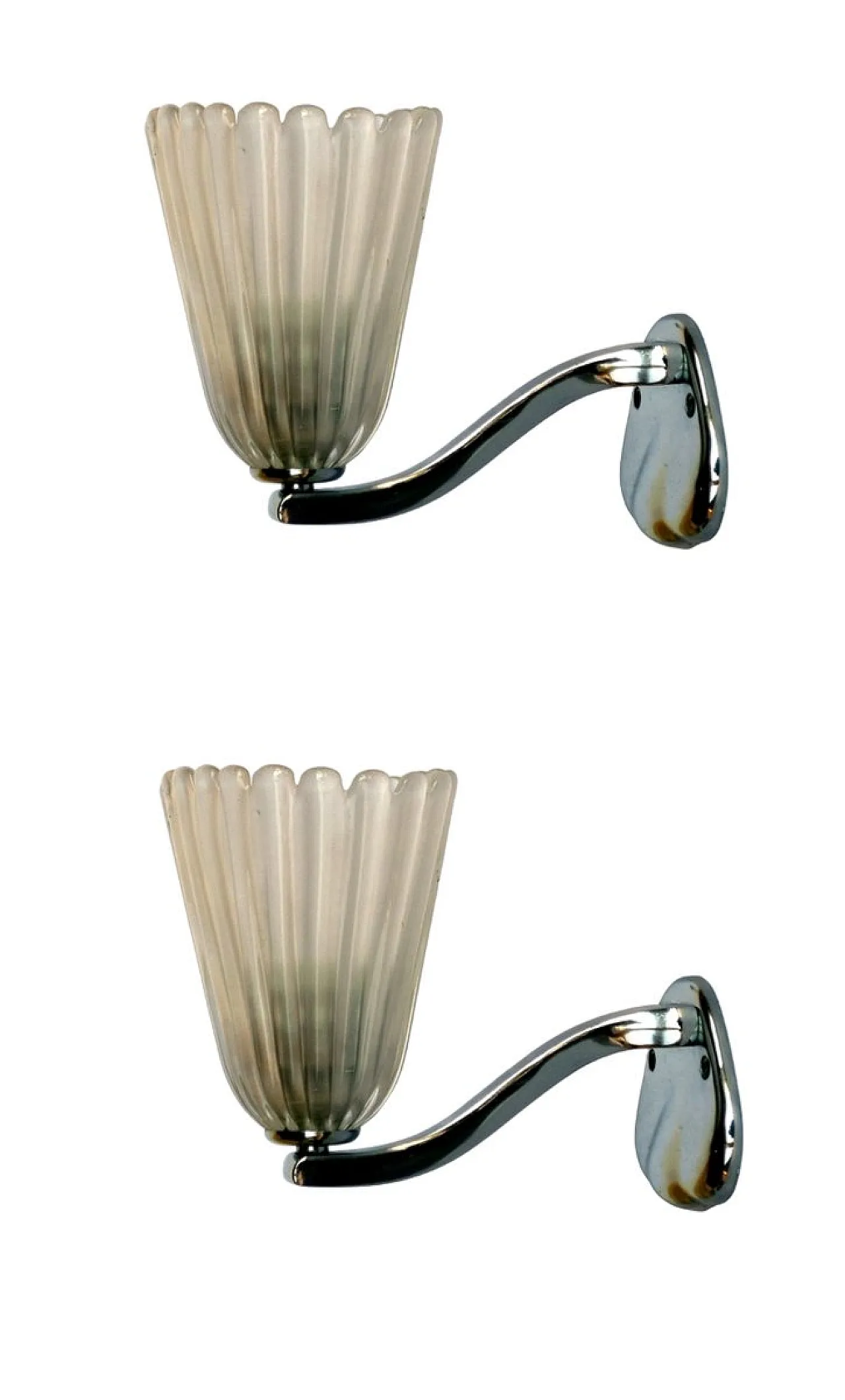 Coppia di lampade da parete Art Déco, anni '30 1