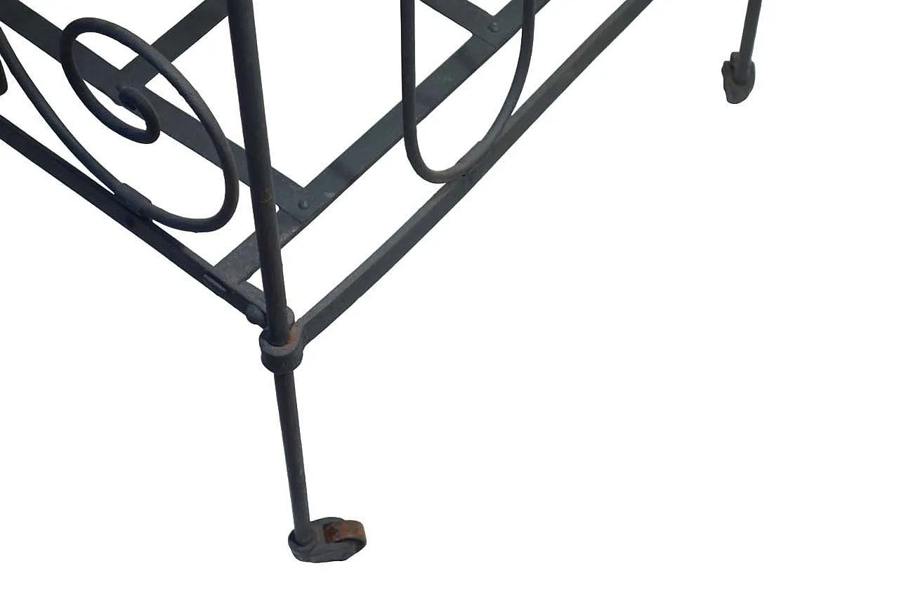 Gray wrought iron children's bed, 1890s 5