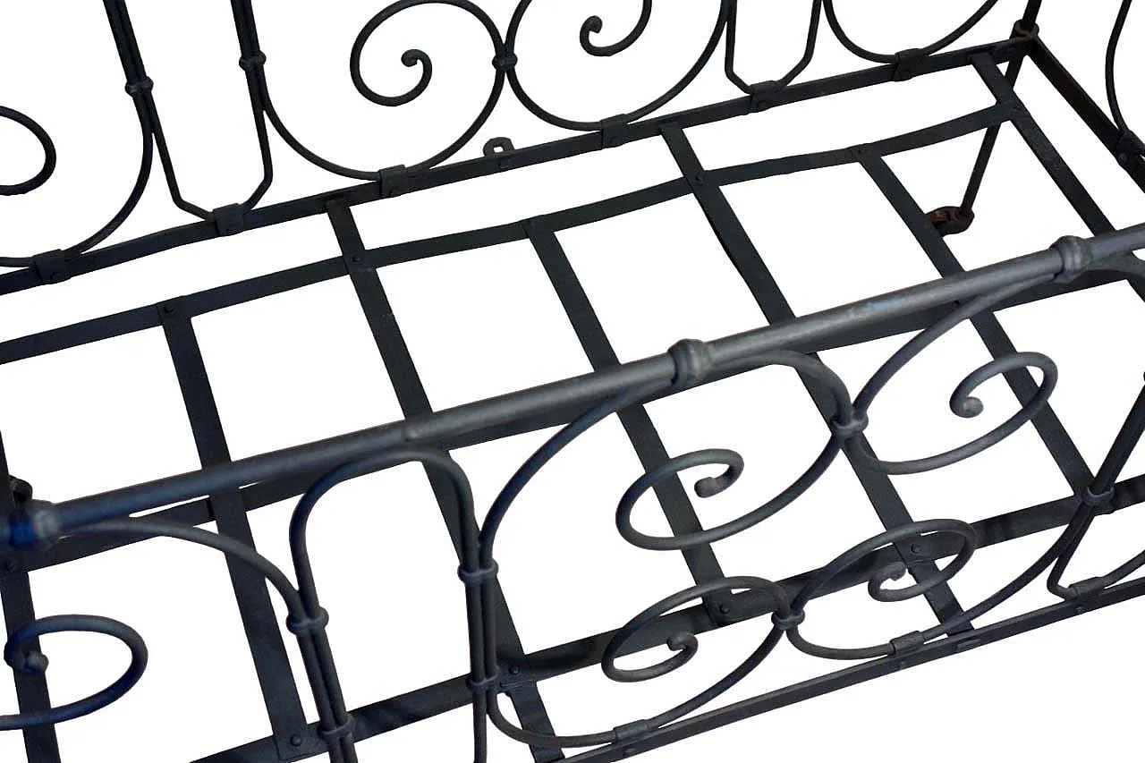 Gray wrought iron children's bed, 1890s 6