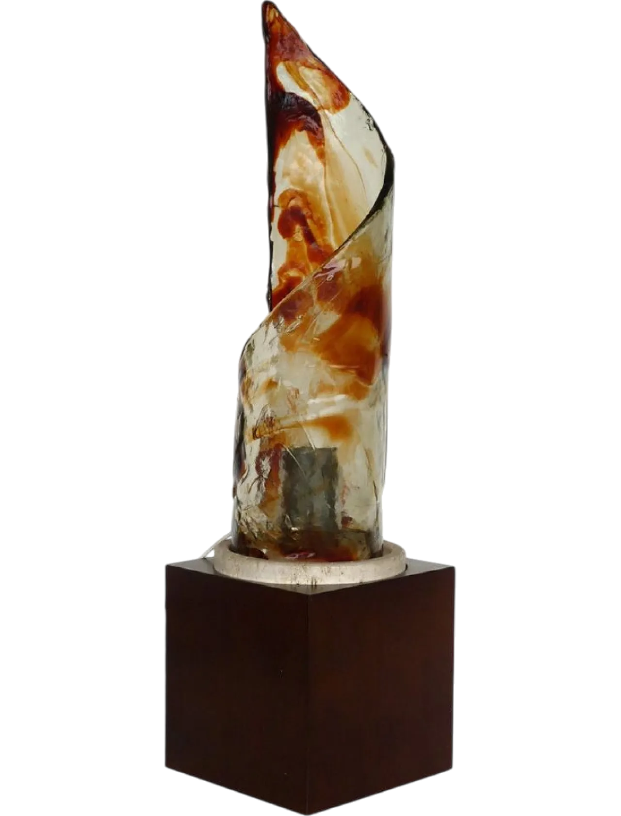 Lampada da tavolo in vetro di Mazzega, anni '70 6