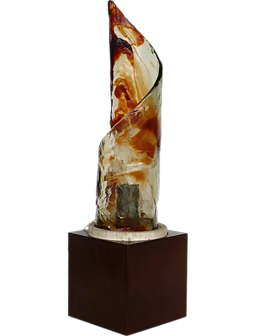 Lampada da tavolo in vetro di Mazzega, anni '70