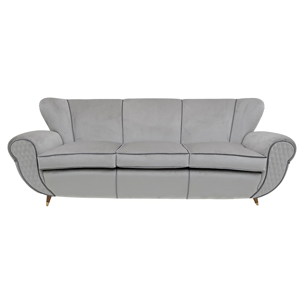 Divano in velluto attribuito a Guglielmo Ulrich, anni '40 1