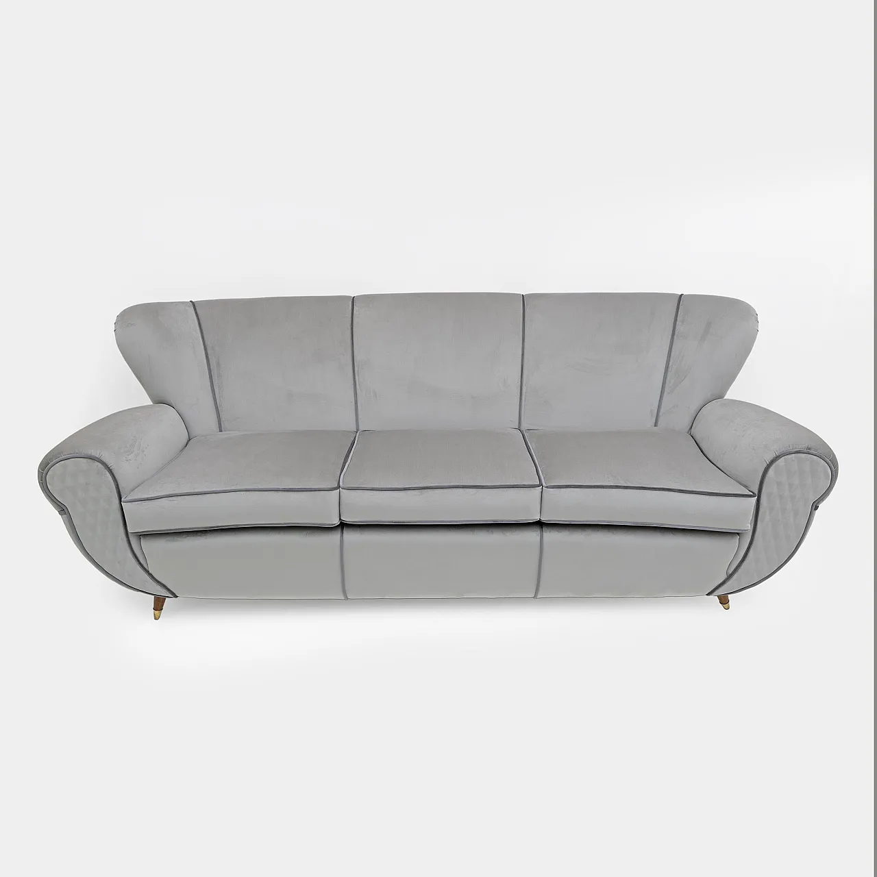 Divano in velluto attribuito a Guglielmo Ulrich, anni '40 2