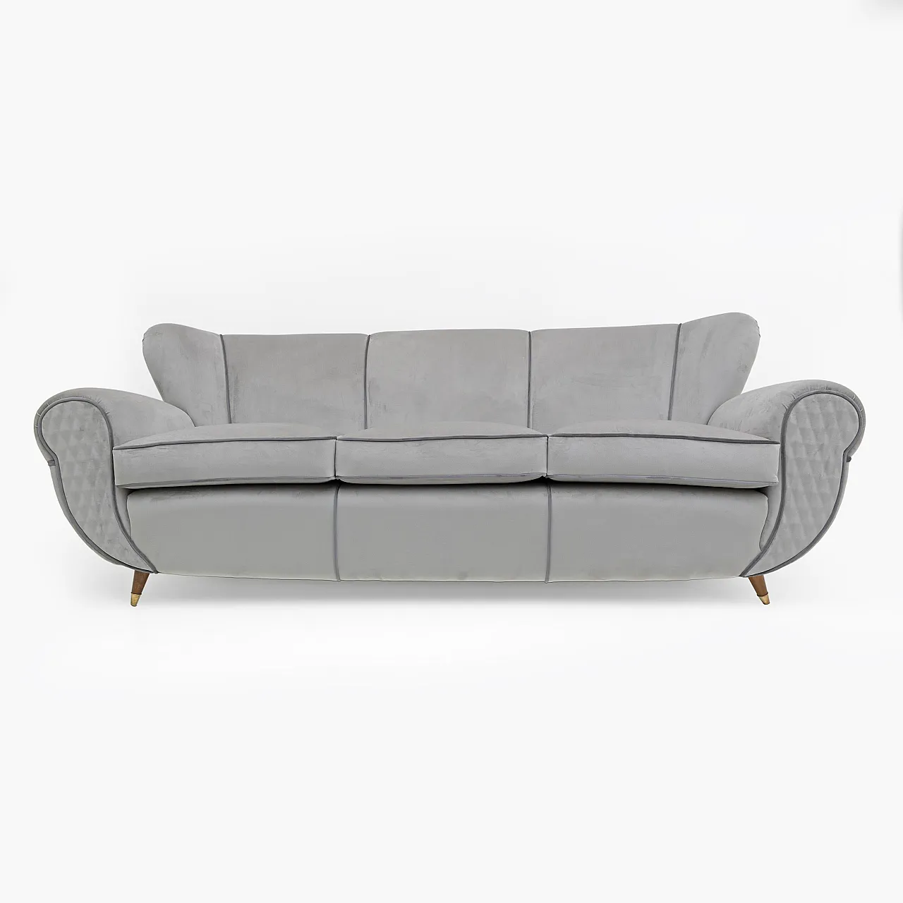 Divano in velluto attribuito a Guglielmo Ulrich, anni '40 3