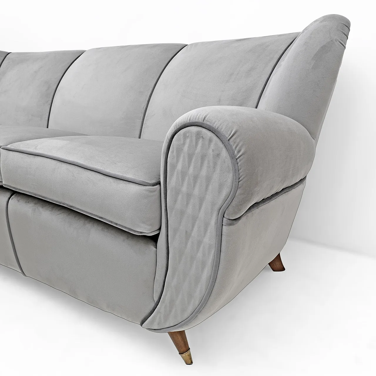 Divano in velluto attribuito a Guglielmo Ulrich, anni '40 6