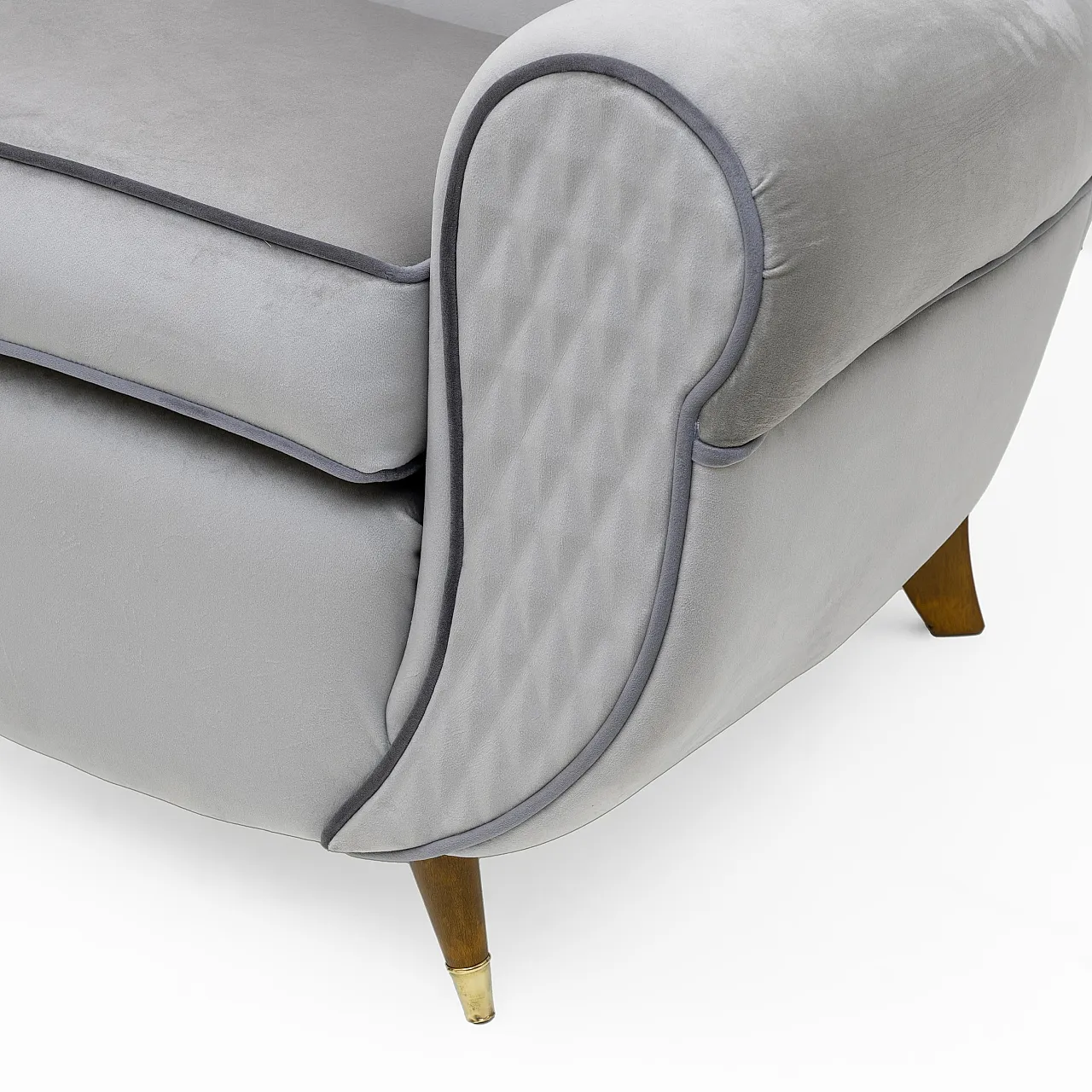 Divano in velluto attribuito a Guglielmo Ulrich, anni '40 9