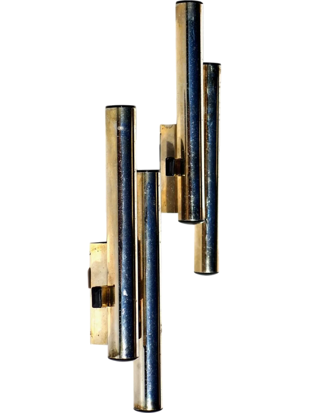 Coppia di lampade da parete di Sciolari, anni '70 8