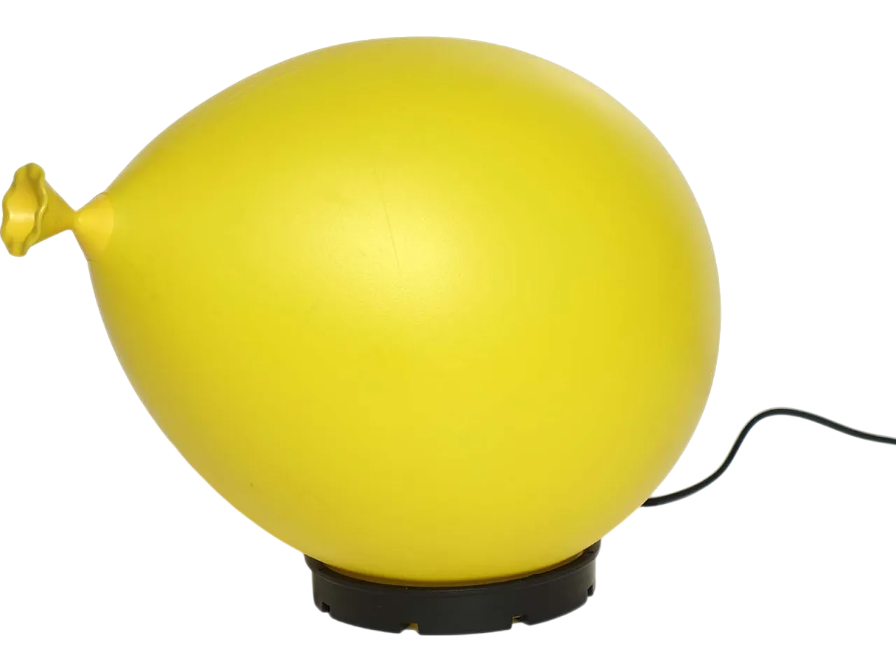 Lampada da tavolo Baloon gialla di Yves Christin per Bilumen, anni '80 6