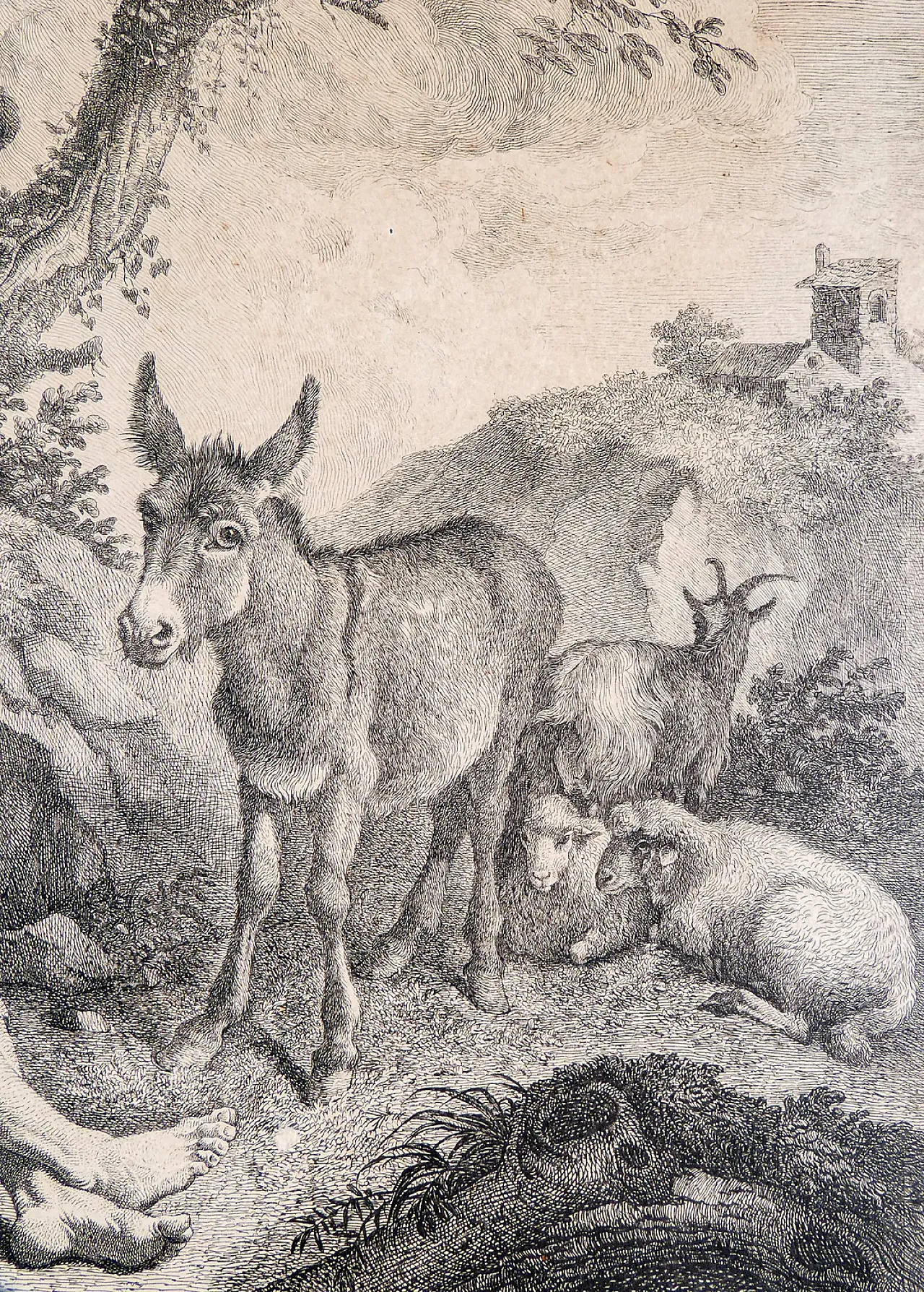 Scena Bucolica di Francesco Londonio, incisione ad acquaforte, '800 6