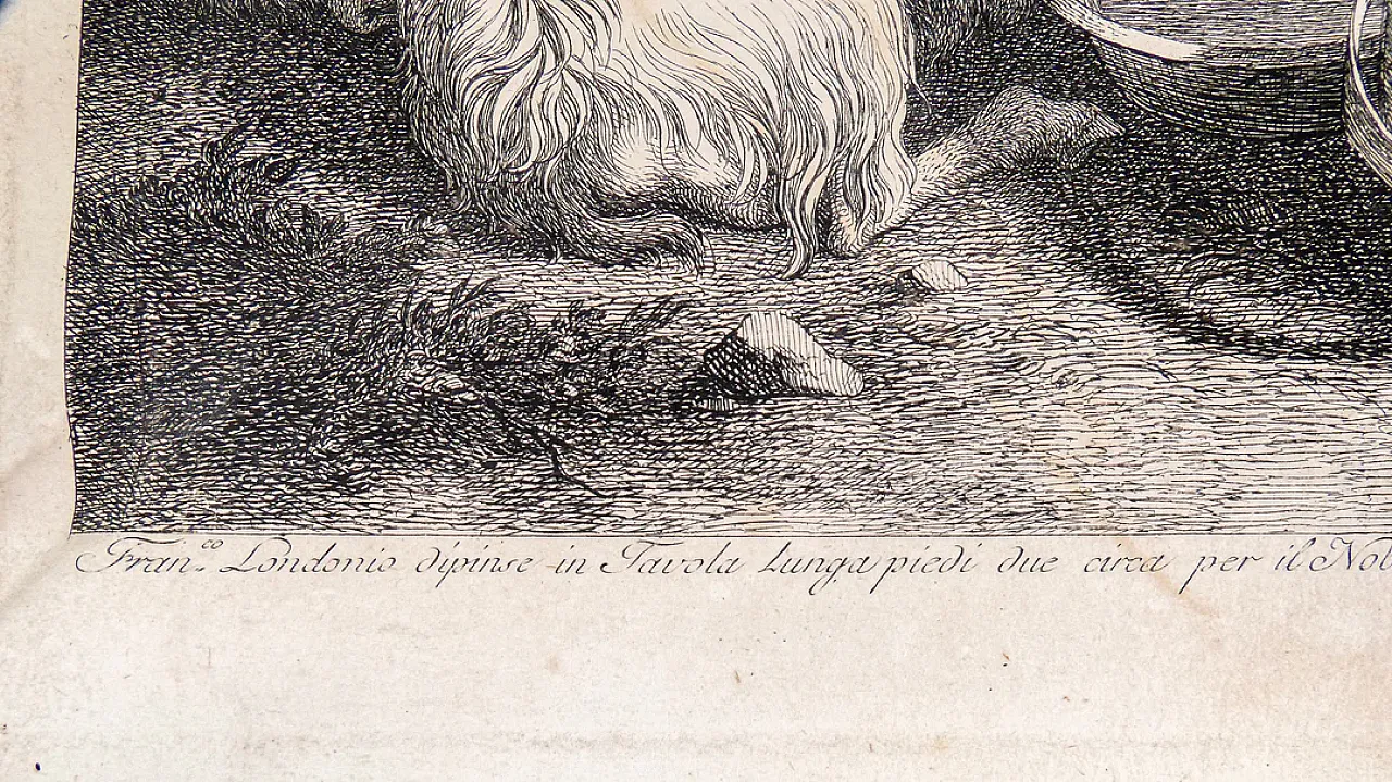 Scena Bucolica di Francesco Londonio, incisione ad acquaforte, '800 7