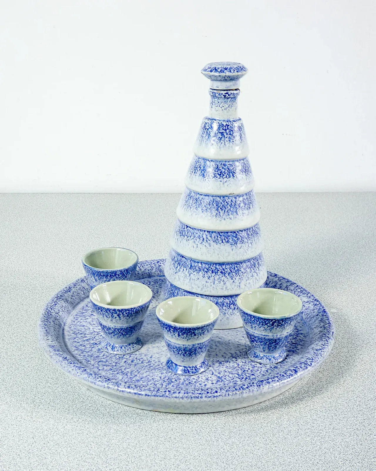 Servizio da liquore in ceramica di Ivos Pacetti per Spica, anni '30 1