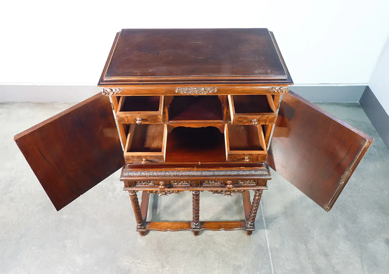 Louis XIII walnut secretaire, early 20th century 8