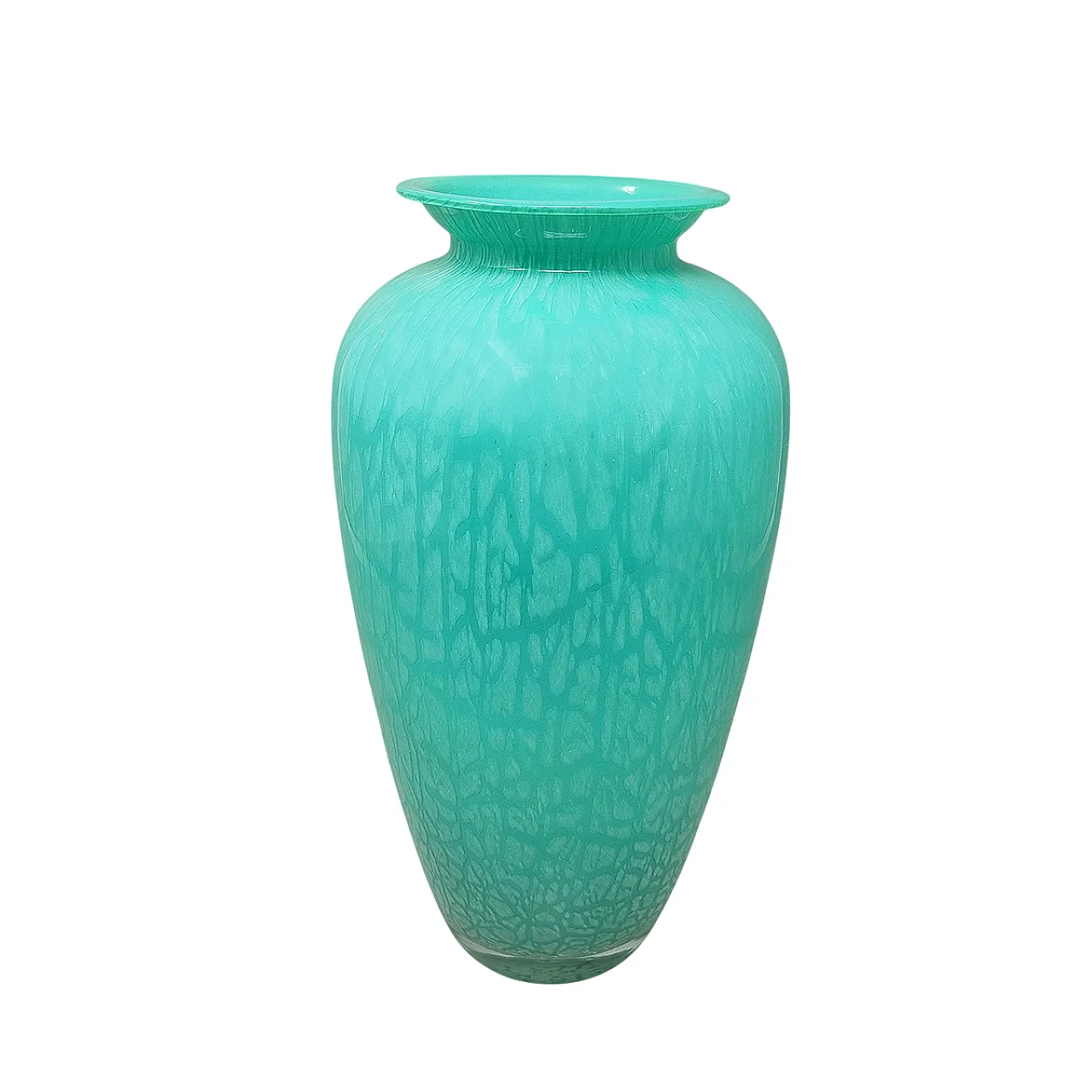 Handcrafted Green Vase by V.A.M. In Murano Glass, 1970s 1