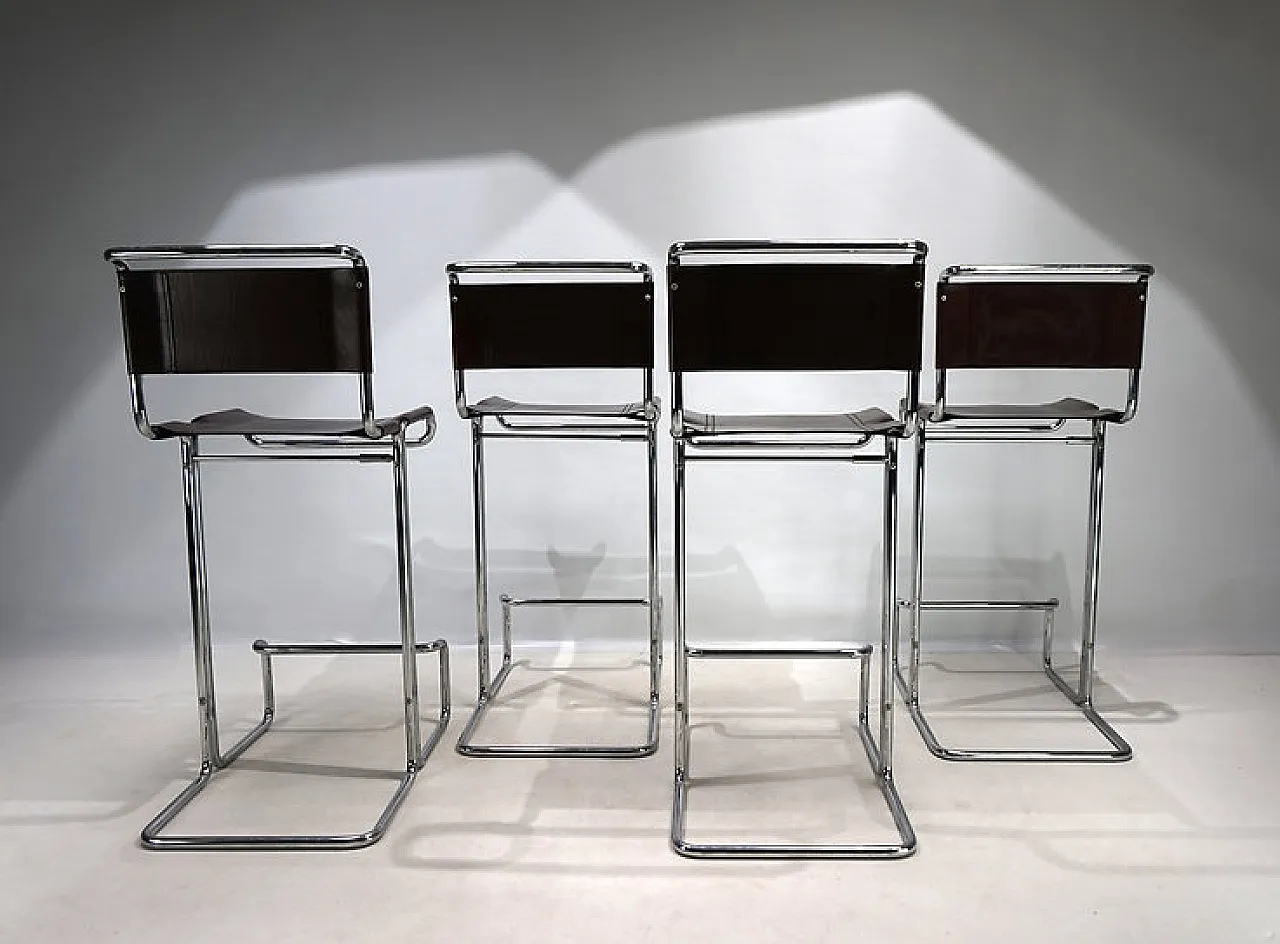4 Tubular steel bar stools of Linea Veam, 1960s 2
