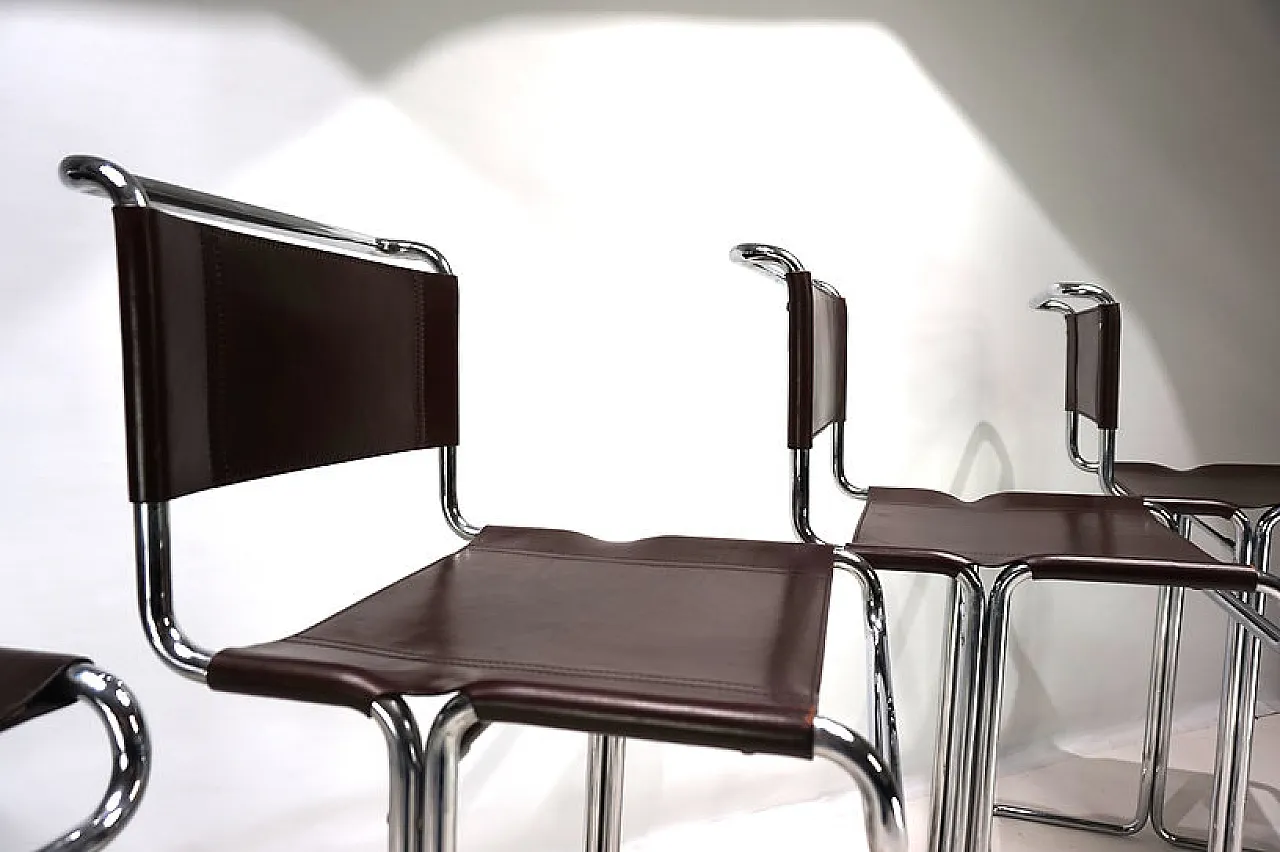 4 Tubular steel bar stools of Linea Veam, 1960s 5