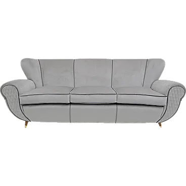 Divano in velluto attribuito a Guglielmo Ulrich, anni '40