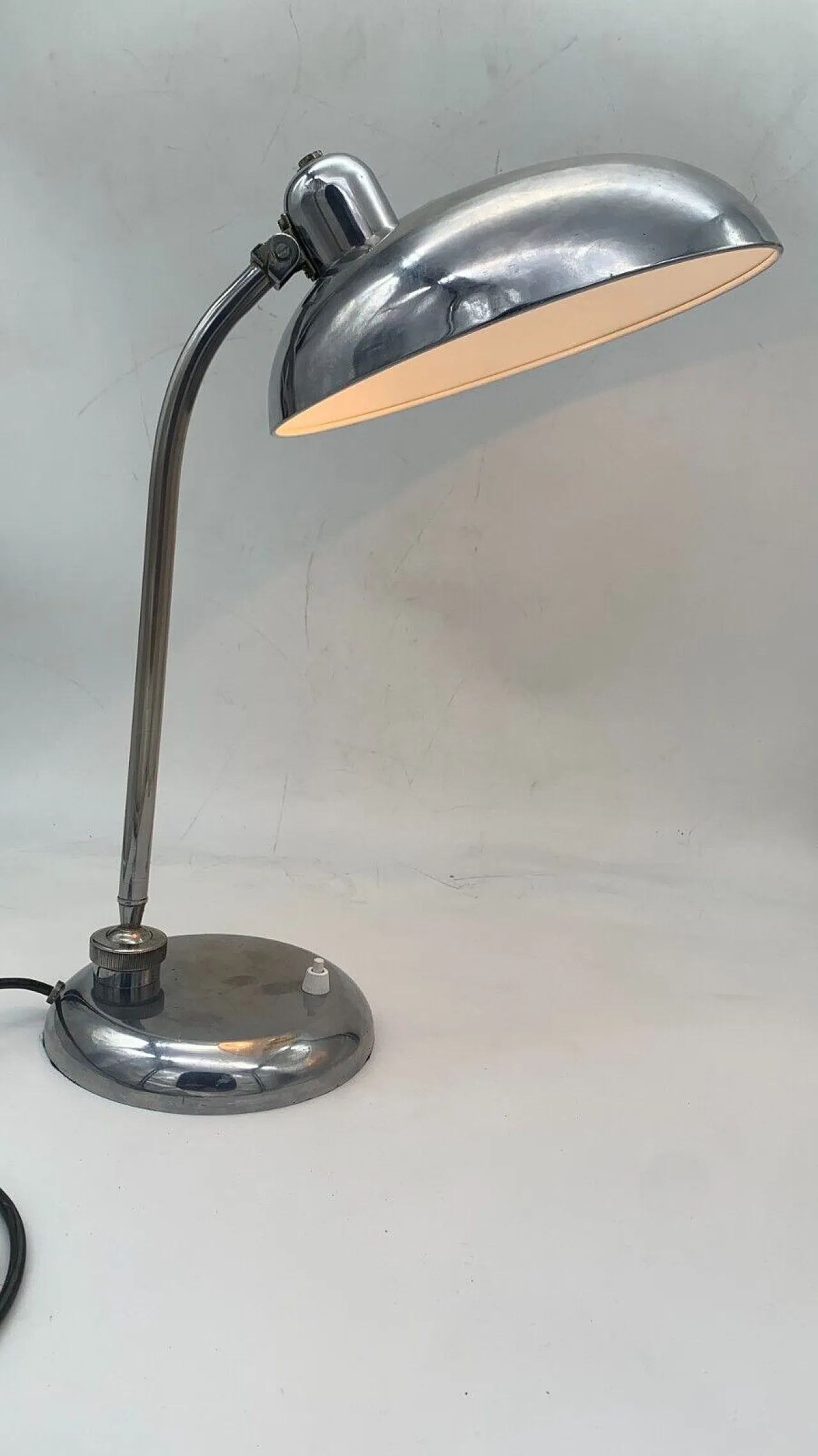 Lampada in vetro da tavolo ministeriale, anni '50 1