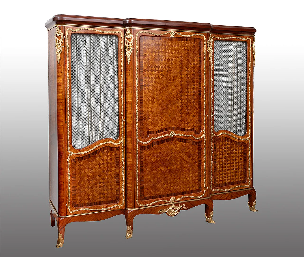 Libreria Napoleone III in legni esotici pregiati, '800 1