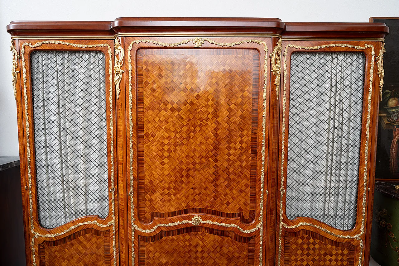 Libreria Napoleone III in legni esotici pregiati, '800 2