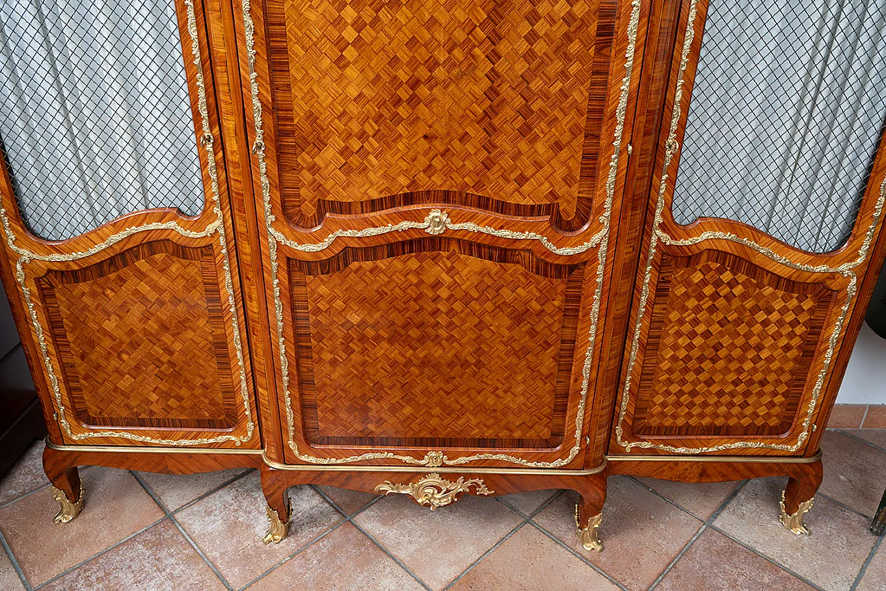 Libreria Napoleone III in legni esotici pregiati, '800 3